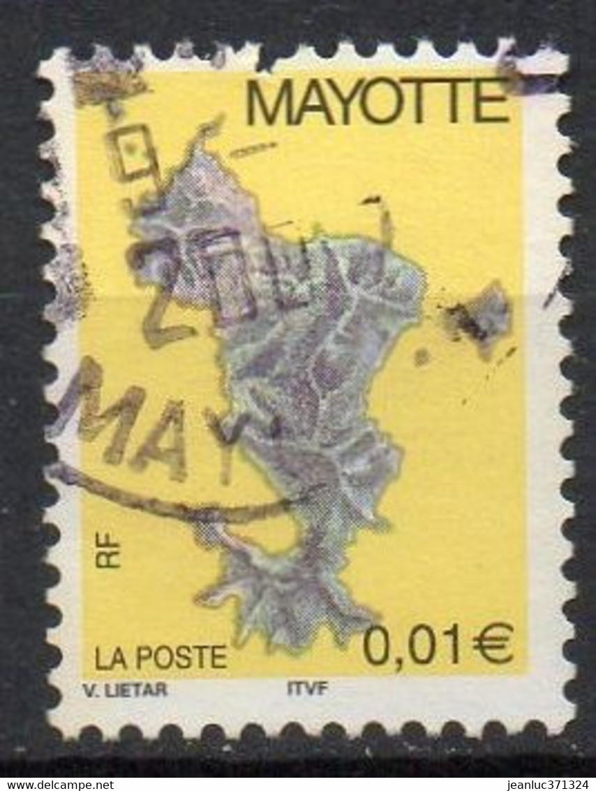 MAYOTTE N° 150 O Y&T 2004 Carte De L'île - Gebraucht