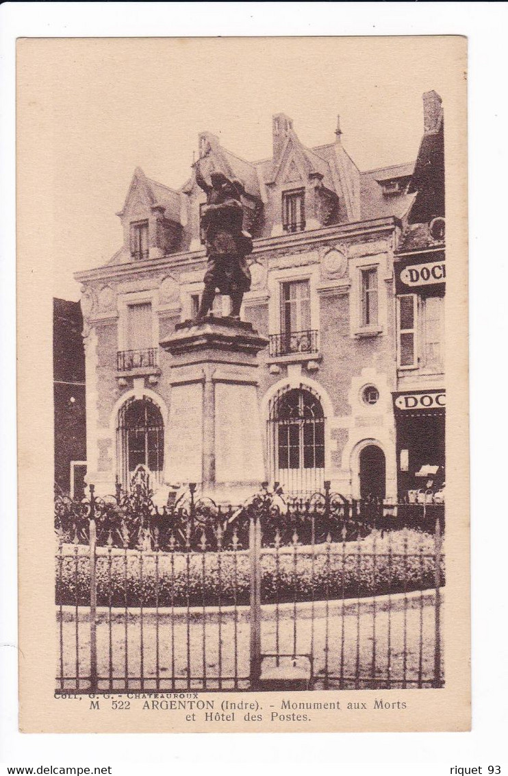 M 522 - ARGENTON - Monument Aux Morts Et Hôtel Des Postes - Autres & Non Classés