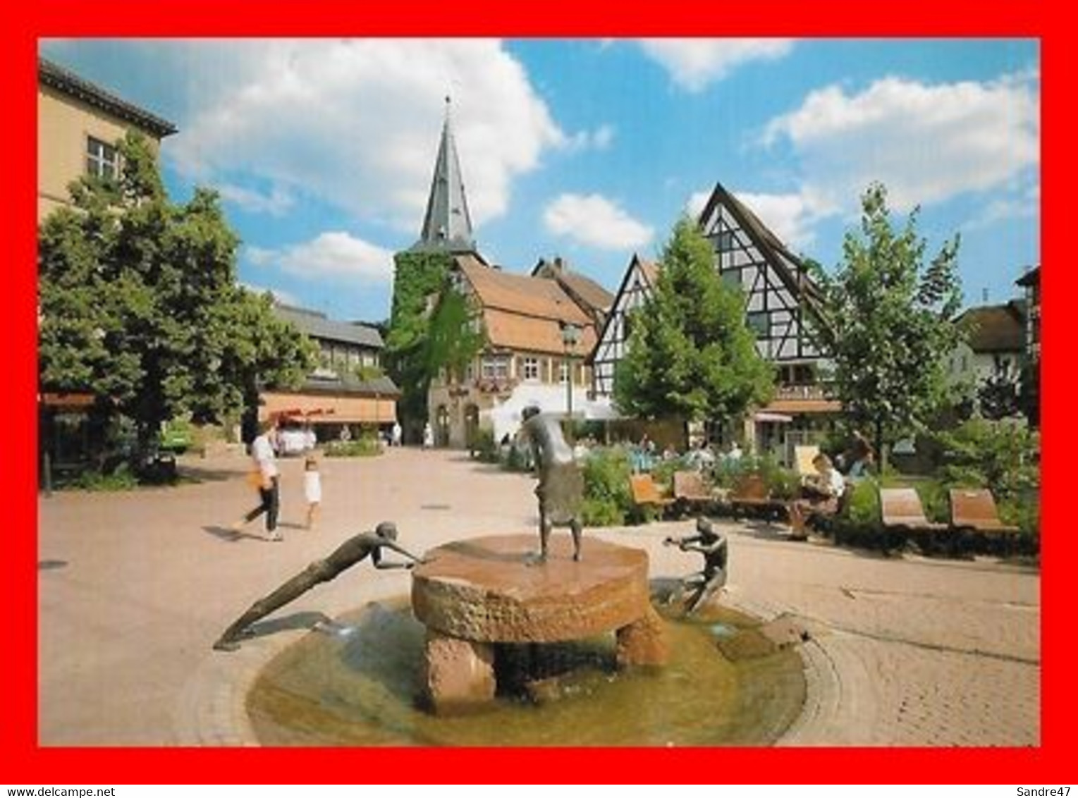 CPSM/gf  EBERBACH (Allemagne)  Brunnen Auf Dem Lindenplatz...N097 - Eberbach