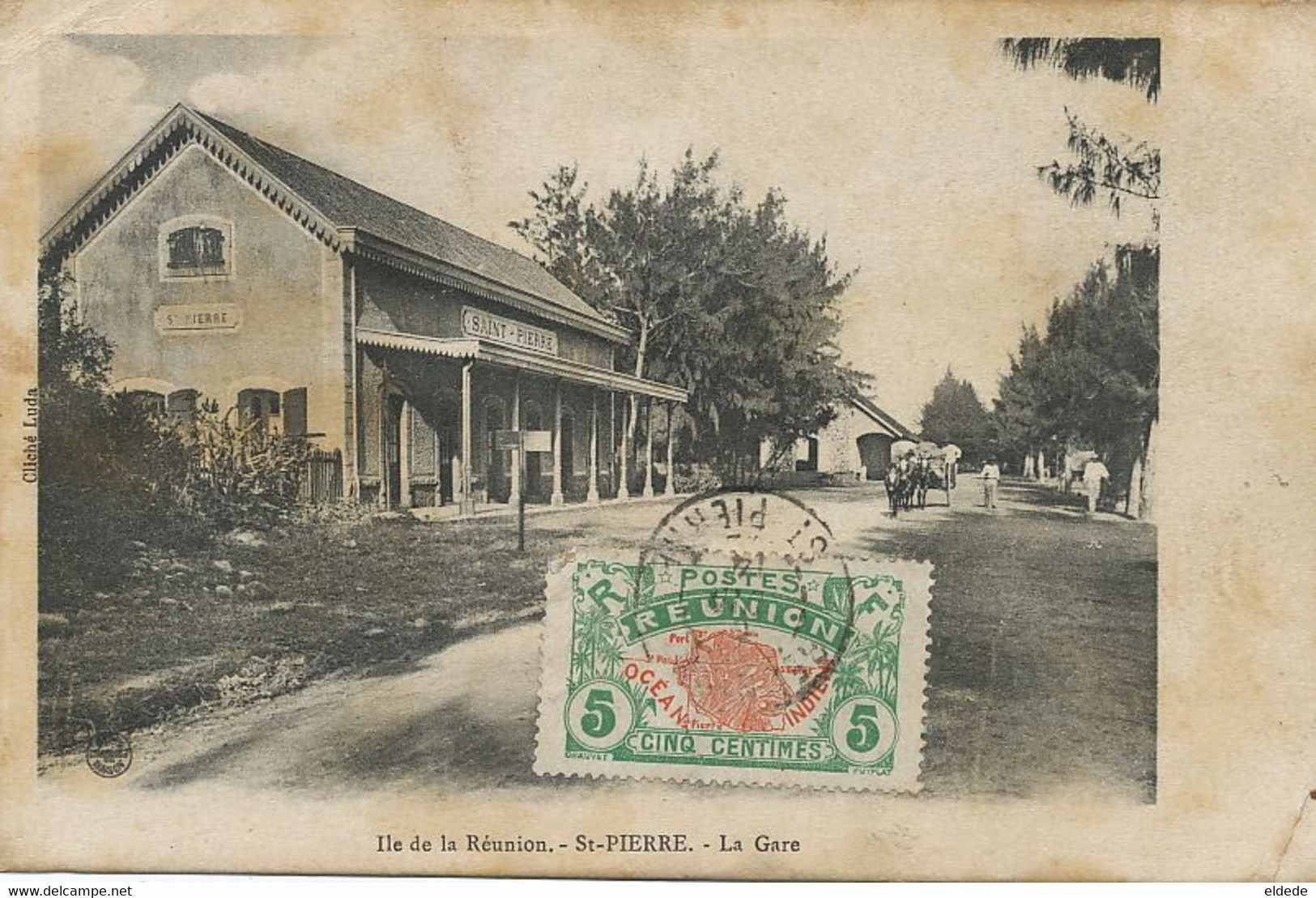 La Réunion St Pierre La Gare Train Station  Cliché Luda Vers Routot Eure - Saint Pierre