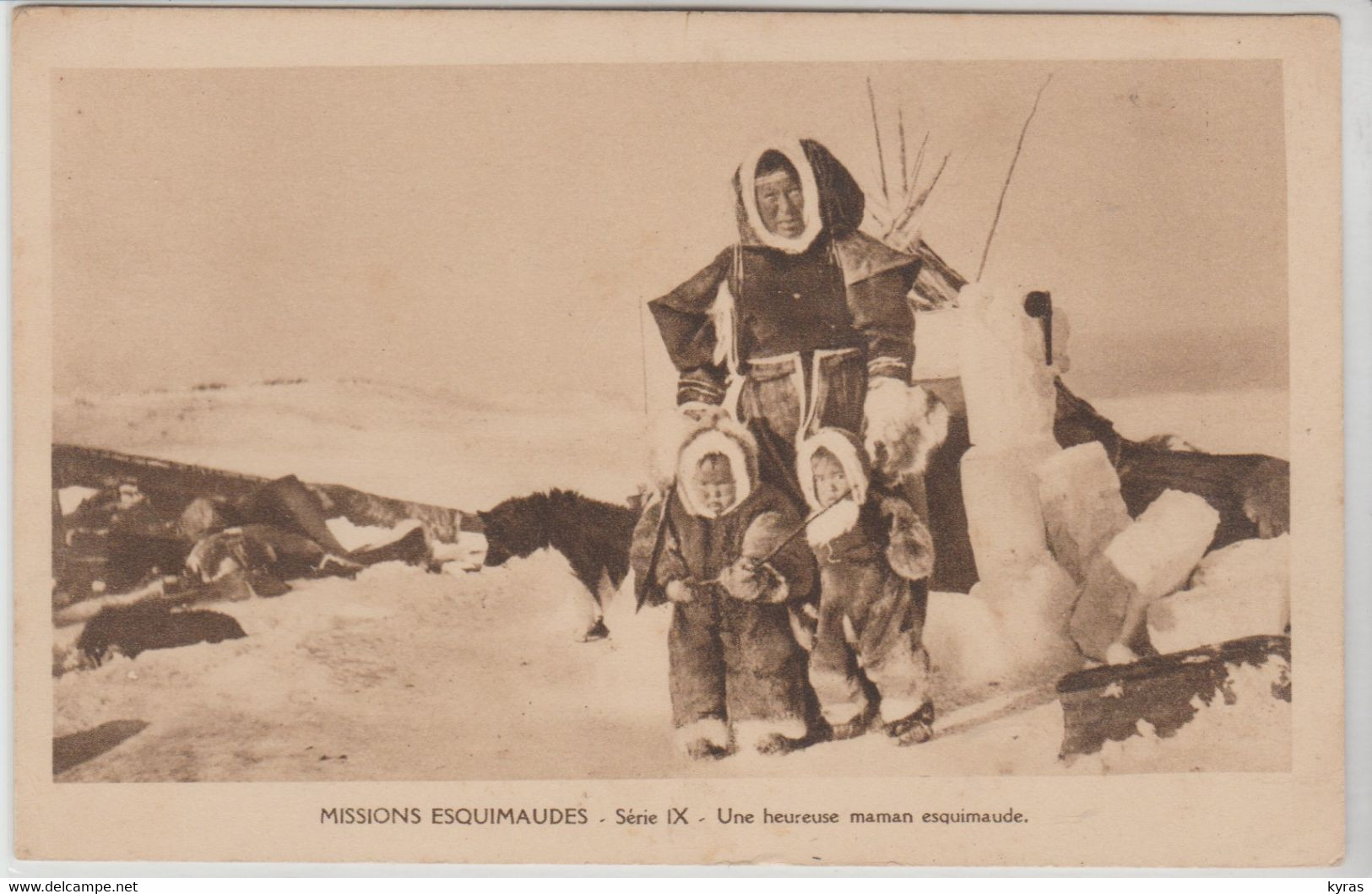 CANADA. Missions Esquimaudes. Une Heureuse Maman Esquimaude (avec Ses Deux Enfants) Série IX - Non Classés