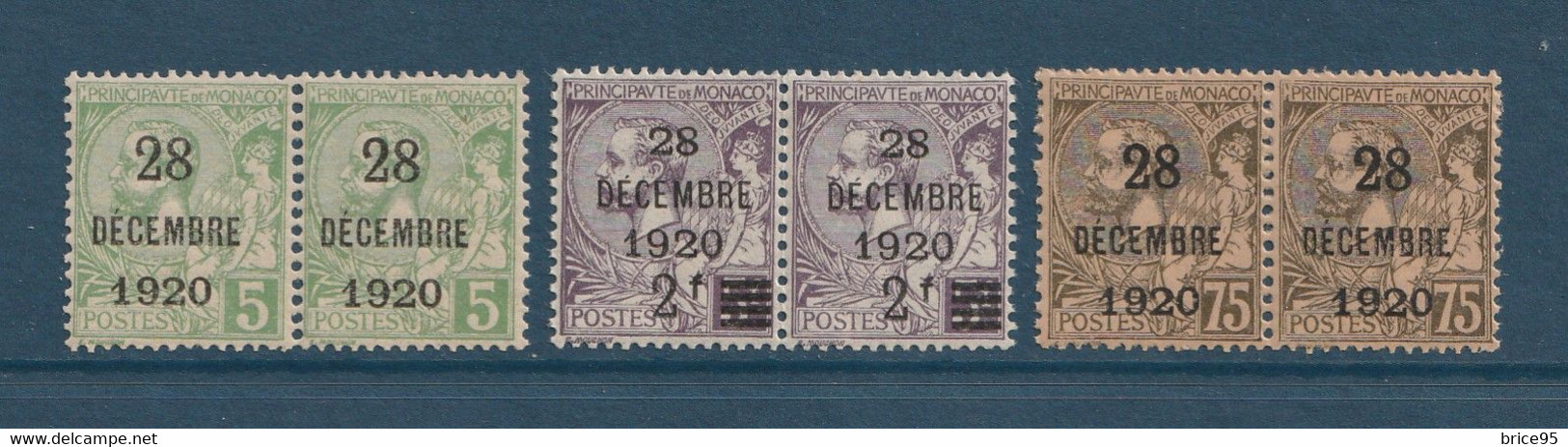 ⭐ Monaco - YT N° 48 à 50 - Neuf Avec Legère Adhérence - 1921 ⭐ - Unused Stamps