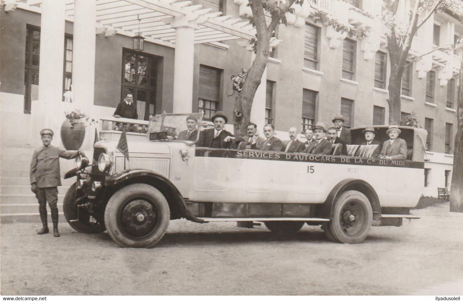 Millau Carte Photo Hotel De La Cie Du Mid Gare De Millaui Inaugutation 23 Juin 1928 - Millau