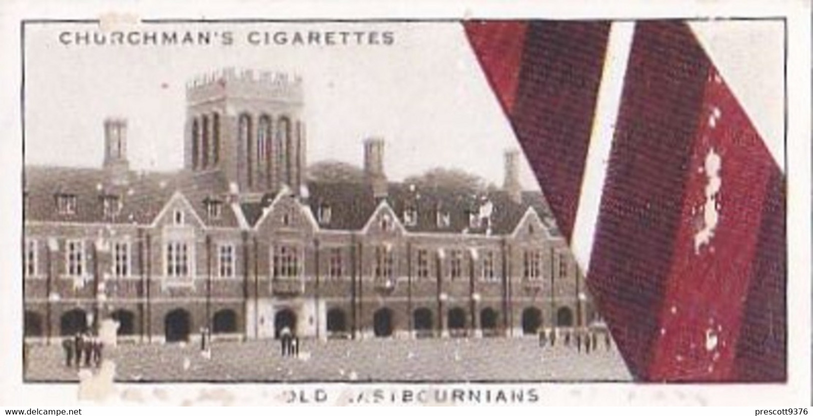 Well Known Ties 2nd 1935 - 29 Old Easbournians - Churchman Cigarette Card - Original - - Churchman