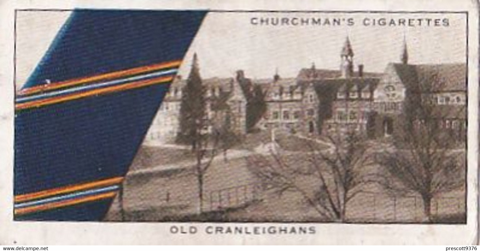 Well Known Ties 2nd 1935 - 27 Old Cranleighans - Churchman Cigarette Card - Original - - Churchman