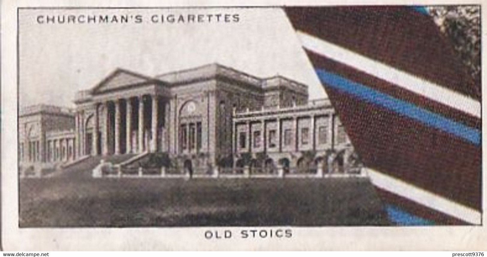 Well Known Ties 2nd 1935 - 48 Old Stoics - Churchman Cigarette Card - Original - - Churchman