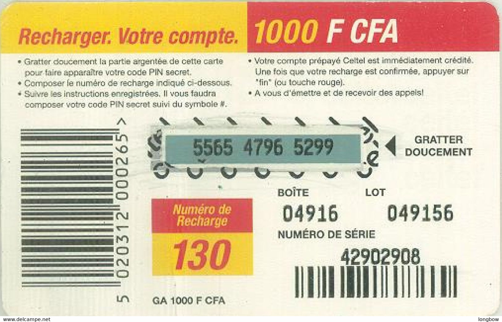 Gabon Celtel 1000 F CFA Woman - Gabun