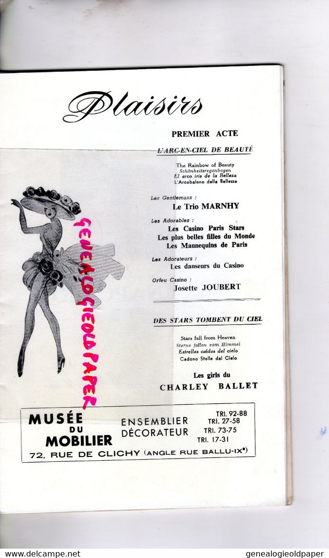 75- PARIS- CASINO 1960- PROGRAMME LINE RENAUD-ILLUSTRATEUR BRENOT-HENRI VARNA-GOLDEN GATE QUARTET-JEAN LECCIA-REGO-CONDE