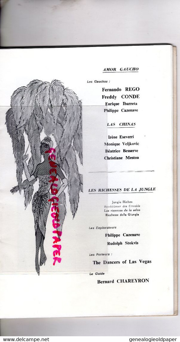 75- PARIS- CASINO 1960- PROGRAMME LINE RENAUD-ILLUSTRATEUR BRENOT-HENRI VARNA-GOLDEN GATE QUARTET-JEAN LECCIA-REGO-CONDE