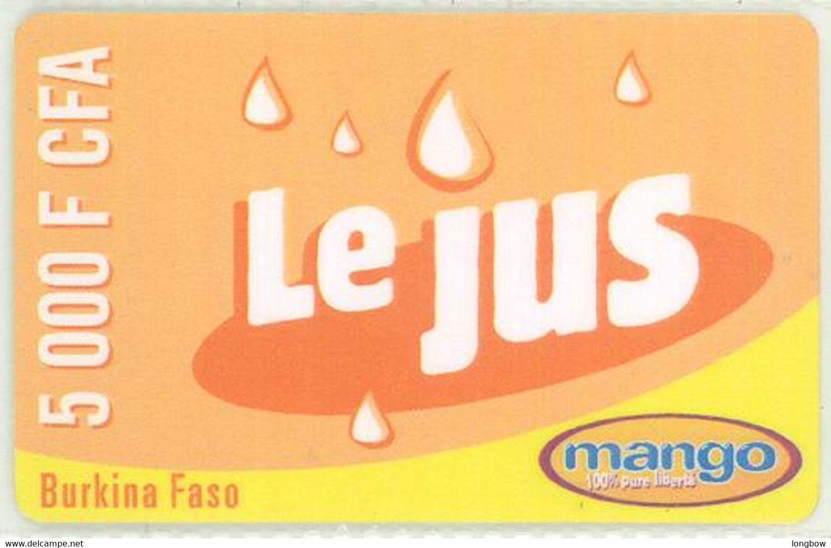 Burkina Faso Mango 5000 F CFA-LE JUS Exp.31-12-2005 - Burkina Faso