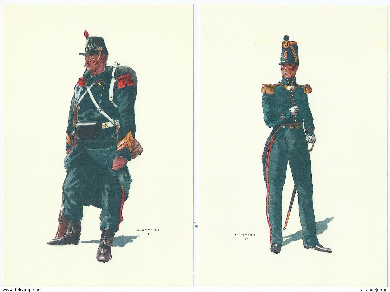 Costumes Militaires Belges - Belgische Militaire Uniformen - Periode 1715-1914 - J. Demart 79cp.