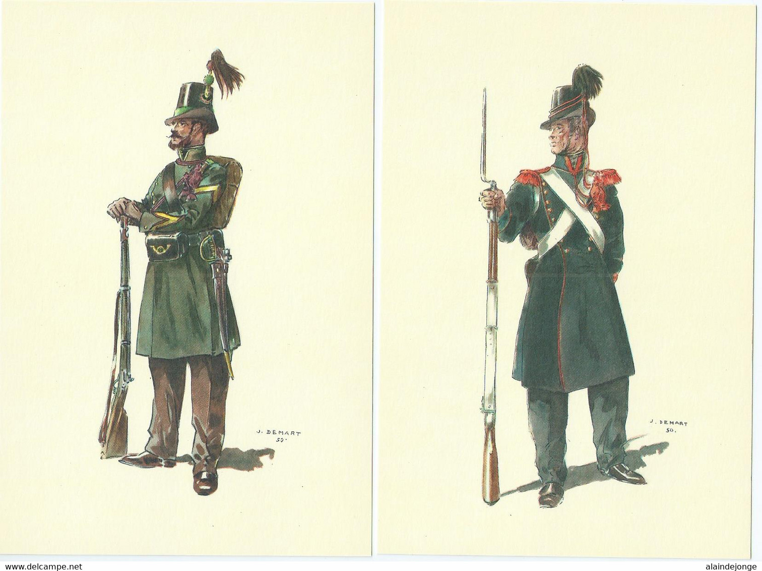 Costumes Militaires Belges - Belgische Militaire Uniformen - Periode 1715-1914 - J. Demart 79cp.