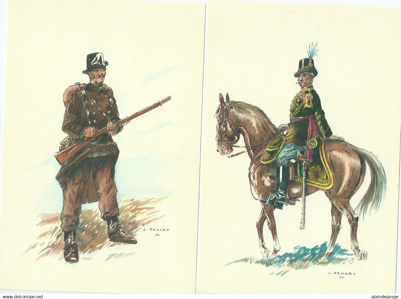 Costumes Militaires Belges - Belgische Militaire Uniformen - Periode 1715-1914 - J. Demart 79cp.