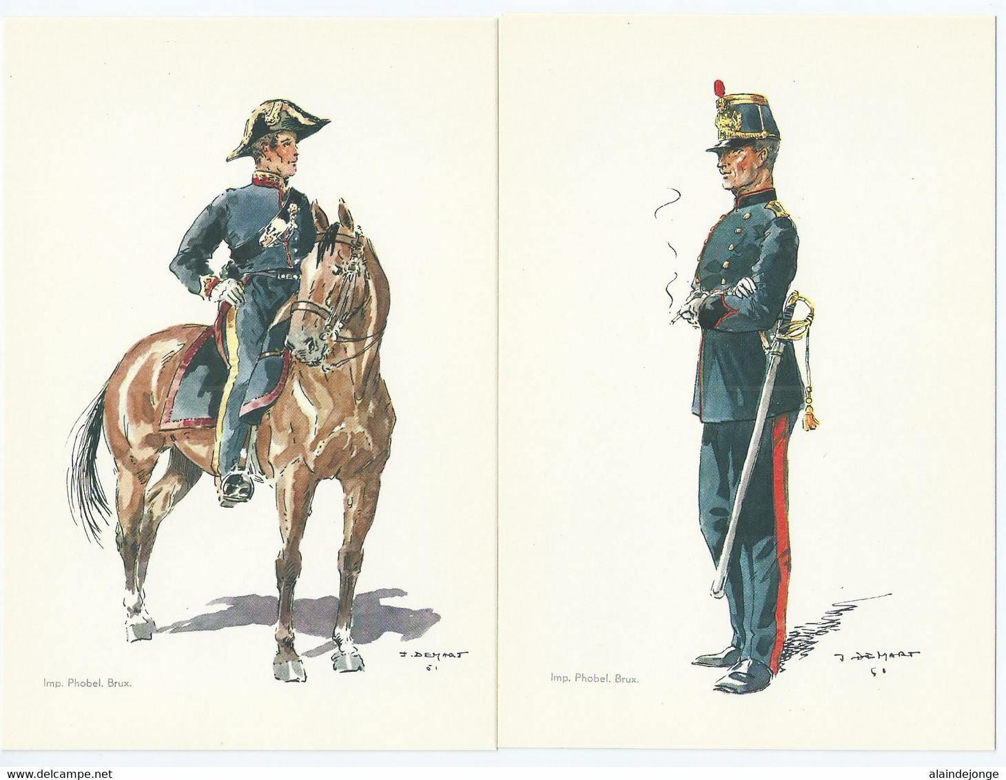 Costumes Militaires Belges - Belgische Militaire Uniformen - Periode 1715-1914 - J. Demart 79cp.