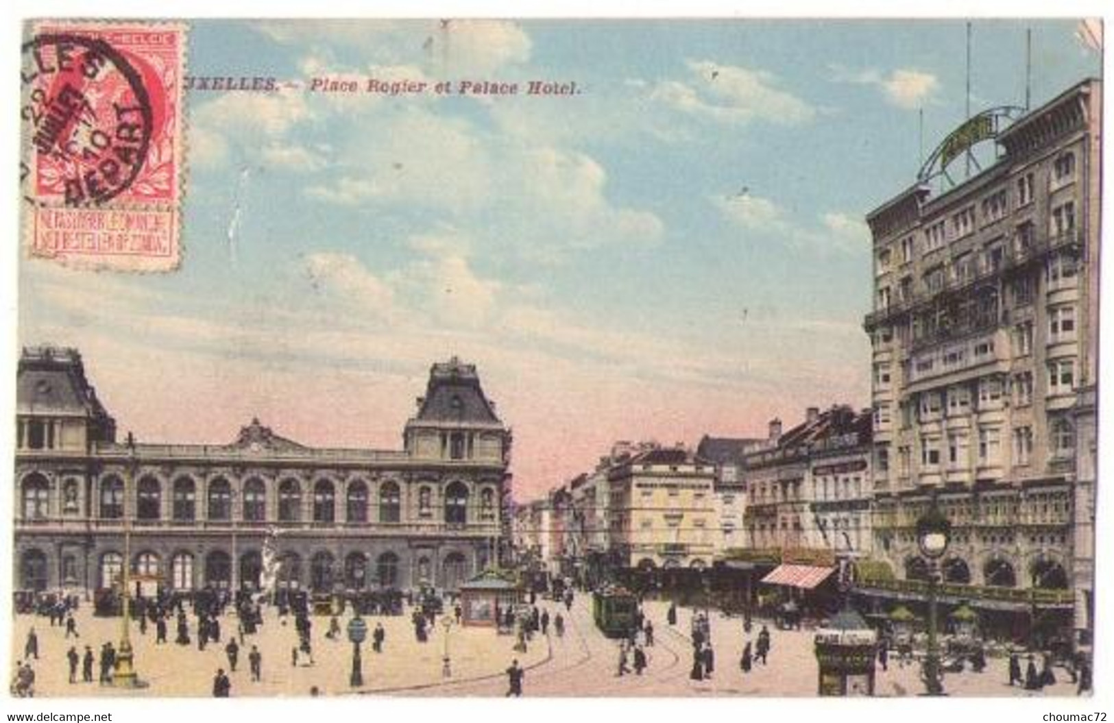 (Belgique) Bruxelles 114, Bruxelles, Place Rogier Et Palace Hotel, Tramway - Trasporto Pubblico Stradale