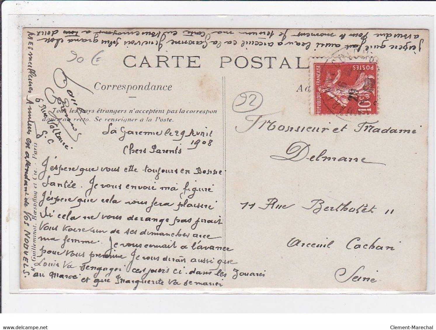 LA GARENNE COLOMBES : Carte Photo Du Bureau De Poste (Postes Et Télégraphe)- Très Bon état - La Garenne Colombes