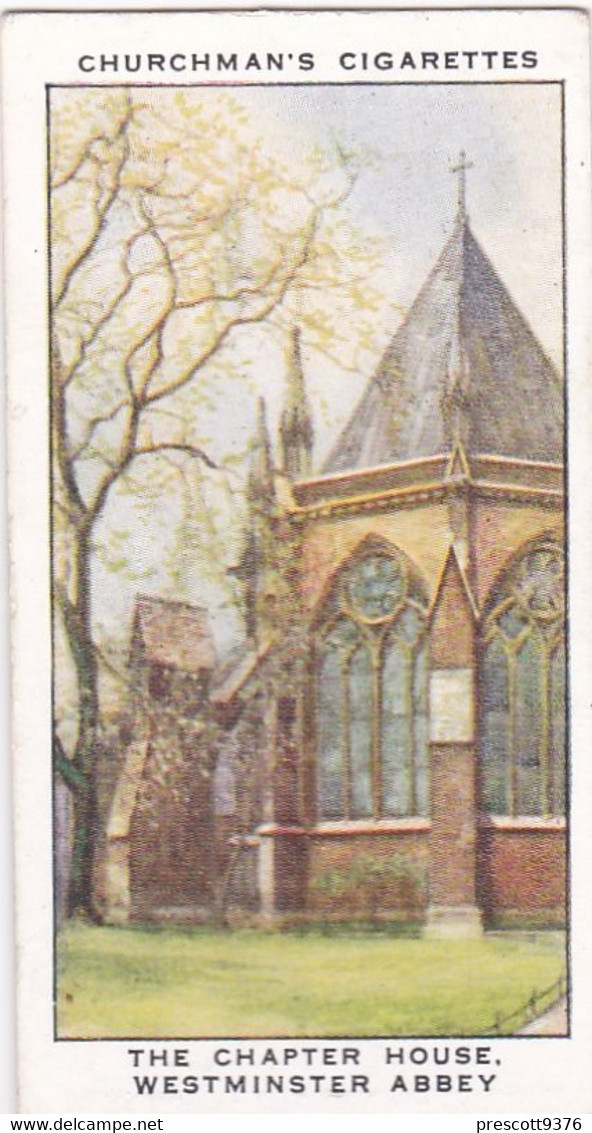 Houses Of Parliament Story 1931  - 18 Chapter House Westminster Abbey  -  Churchman Cigarette Card - Original - - Churchman