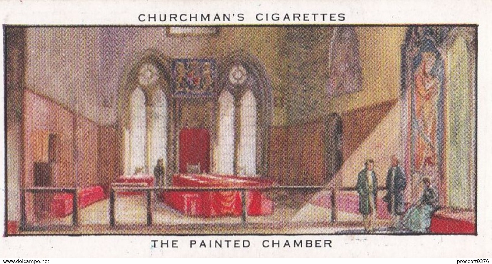 Houses Of Parliament Story 1931  - 17 Painted Chamber -  Churchman Cigarette Card - Original - - Churchman