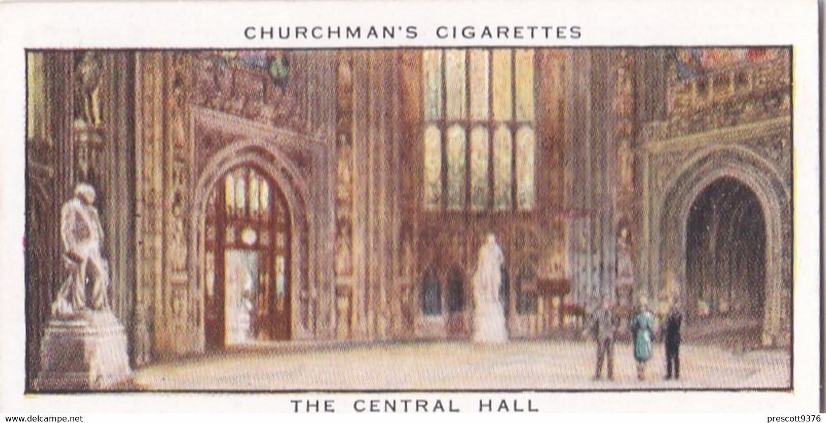 Houses Of Parliament Story 1931  - 12 Central Hall -  Churchman Cigarette Card - Original - - Churchman