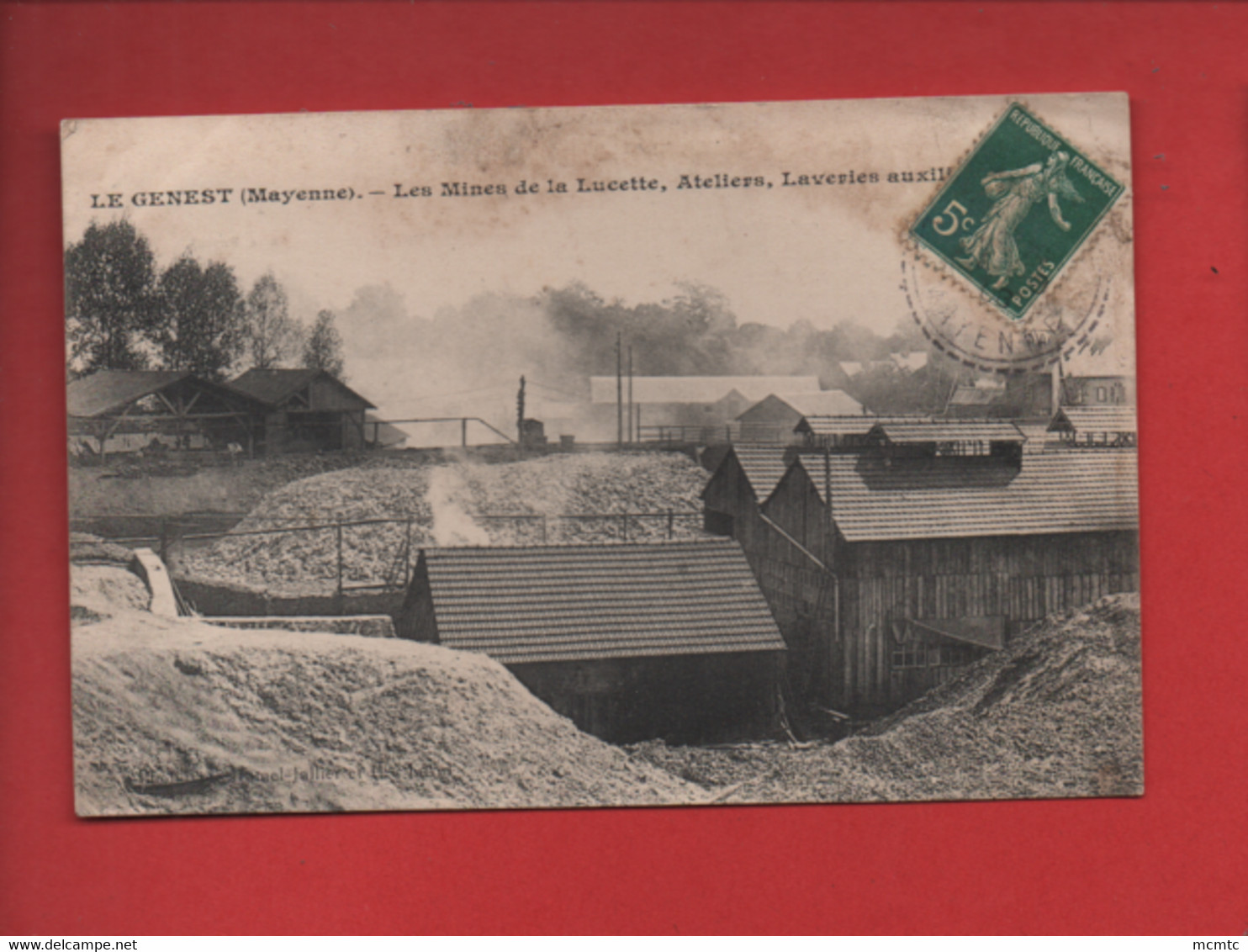 CPA Décollée - Le Genest  -(Mayenne) - Les Mines De La Lucette - Ateliers , Laveries Auxili... - Le Genest Saint Isle