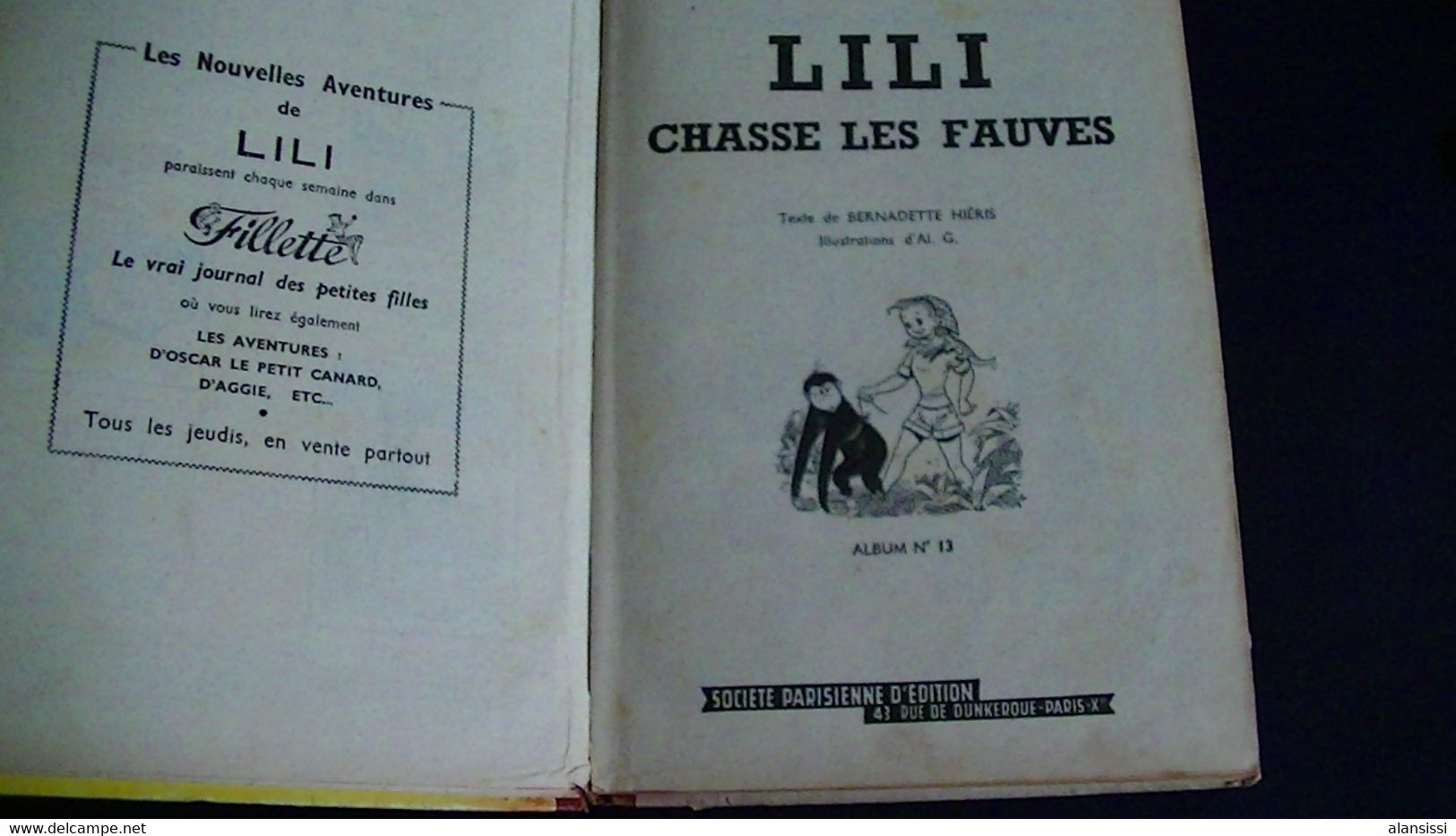 L'espiègle LILI Album 4 Histoires N°13 Lili Chasse Les Fauves  N°14 Au Théâtre N°15 Au Palace Hôtel N° 16 Lili Et Cie - Lili L'Espiègle