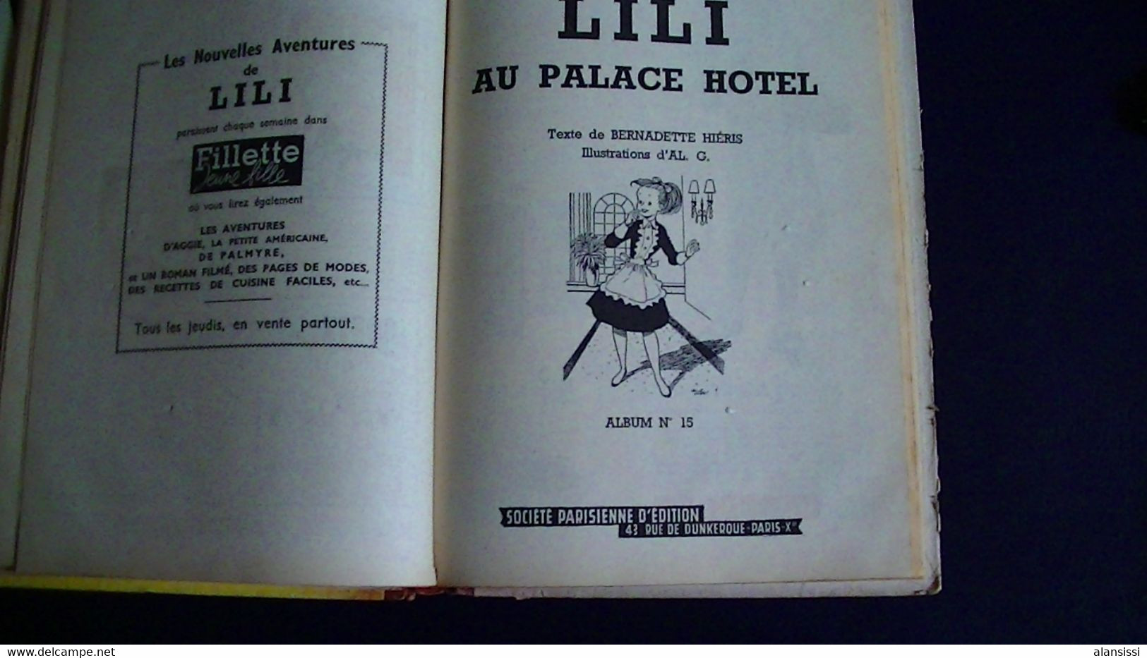 L'espiègle LILI Album 4 histoires N°13 Lili chasse les fauves  N°14 au théâtre N°15 au palace hôtel N° 16 Lili et Cie
