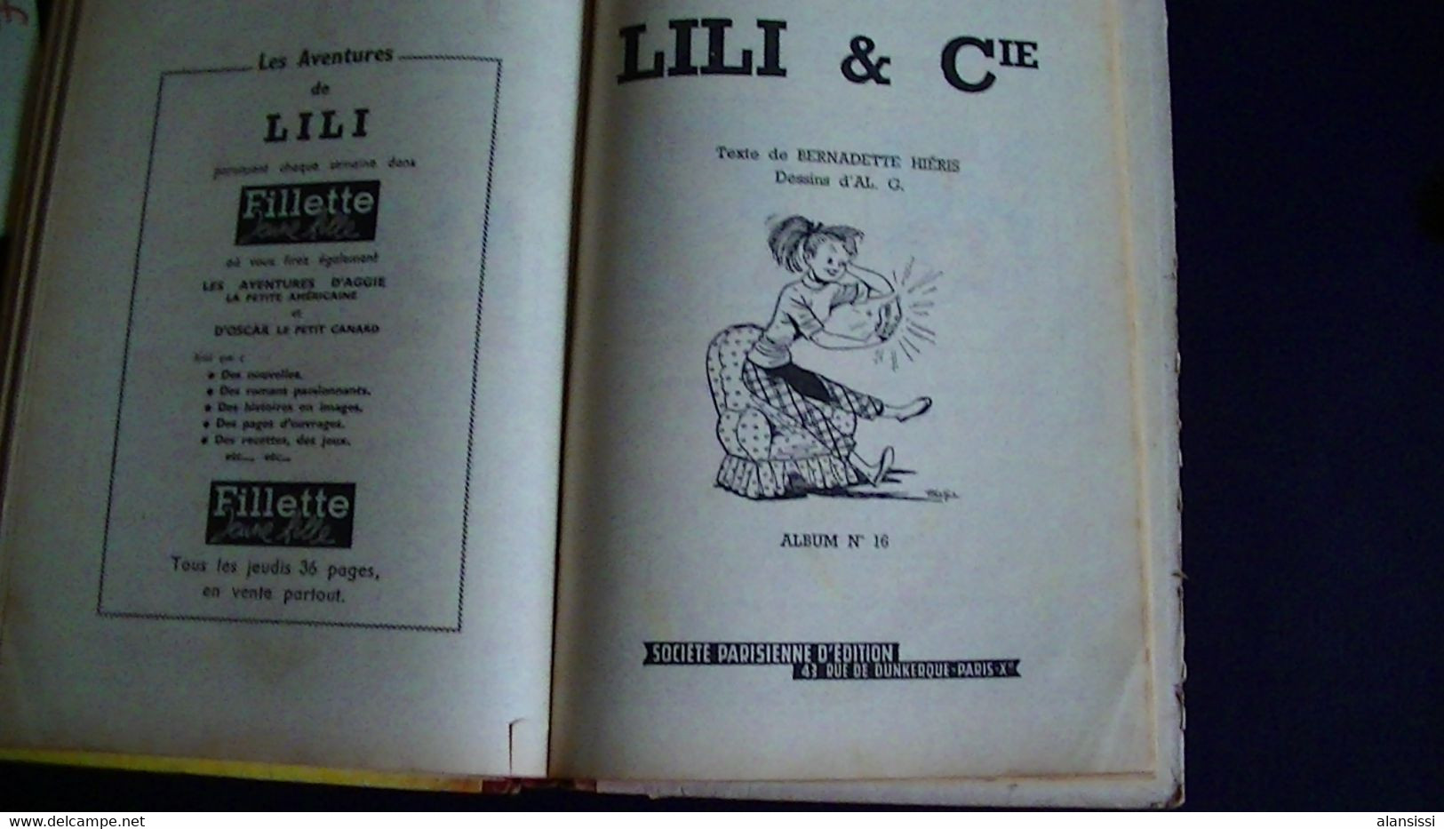 L'espiègle LILI Album 4 histoires N°13 Lili chasse les fauves  N°14 au théâtre N°15 au palace hôtel N° 16 Lili et Cie