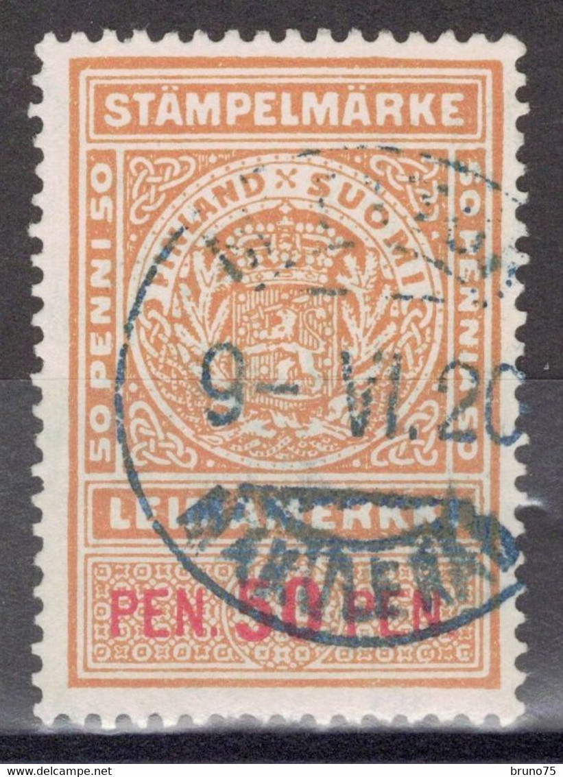 Finlande - Fiscal - Stampelmärke - 50 Pen - Oblitéré - Revenue Stamps