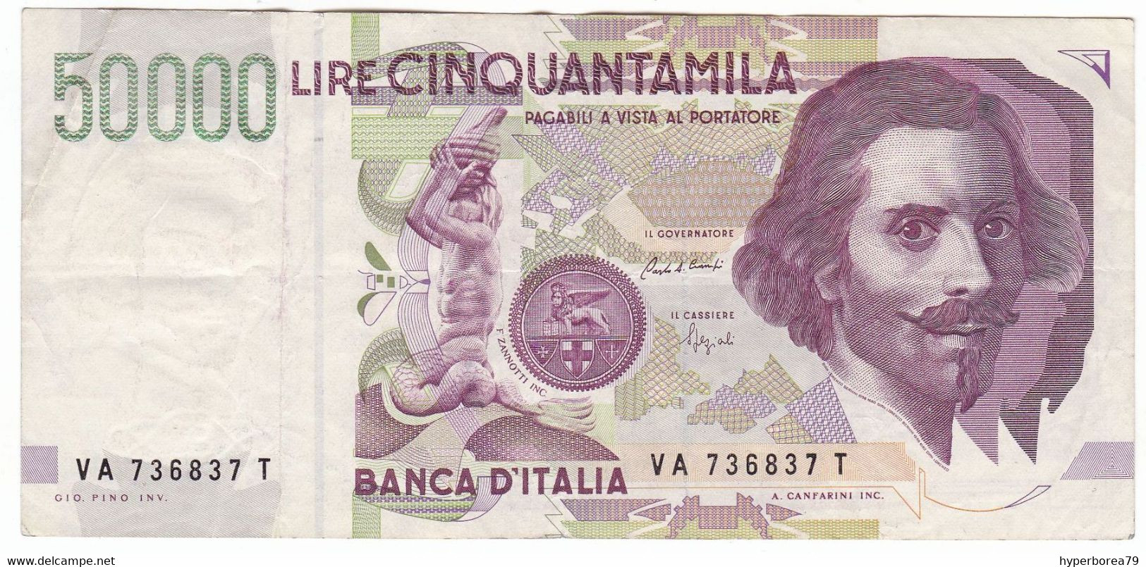 Italy P 116 A - 50.000 Lire 27.5.1992 - VF - 50000 Liras