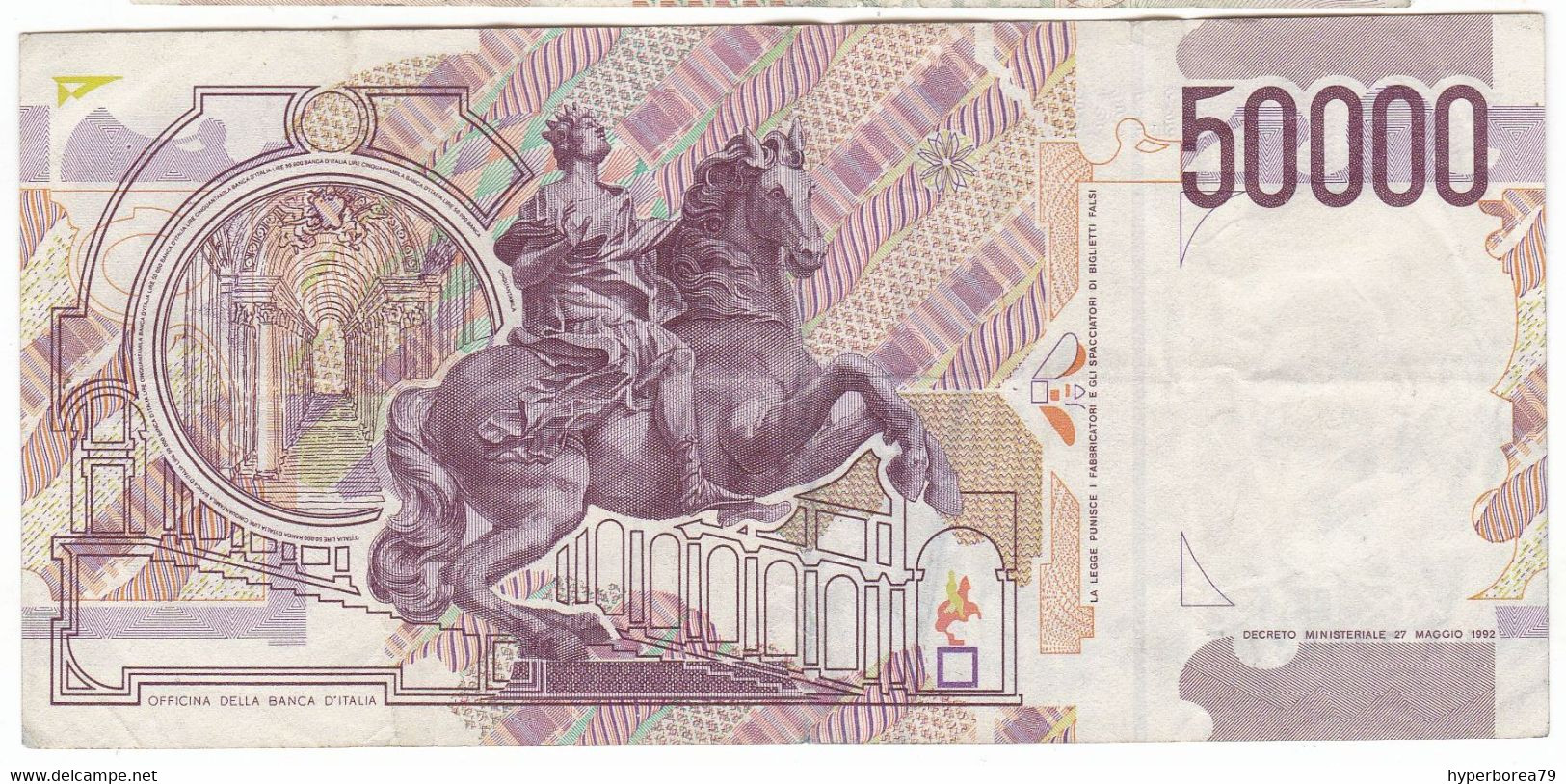 Italy P 116 A - 50.000 Lire 27.5.1992 - VF - 50.000 Lire