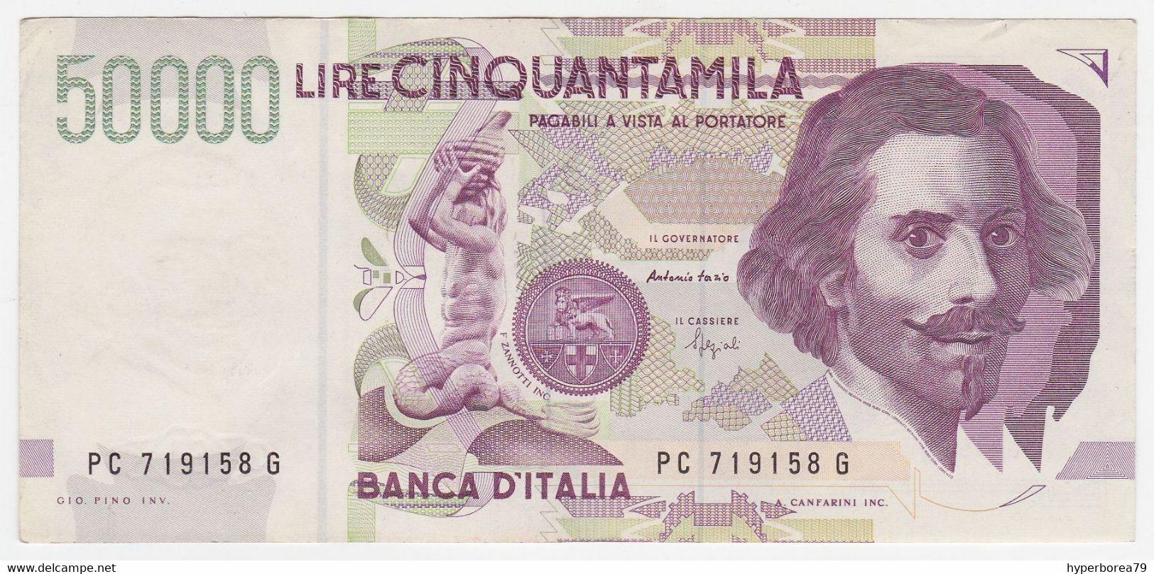 Italy P 116 B - 50.000 Lire 27.5.1992 - VF - 50000 Liras