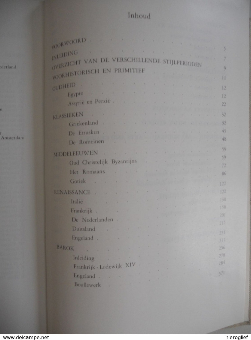 GESCHIEDENIS VAN HET MEUBEL door J.W. EVERS H. BAAREN jr stijl stijlkenmerken, oudheid middeleeuwen renaissance barok