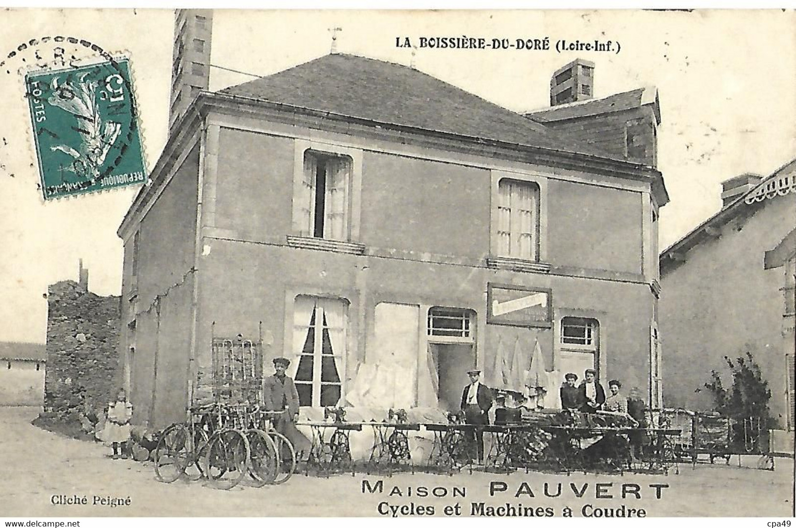 44  LA  BOISSIERE- DU- DORE  MAISON PAUVERT CYCLES  ET  MACHINES  A  COUDRE - Andere & Zonder Classificatie