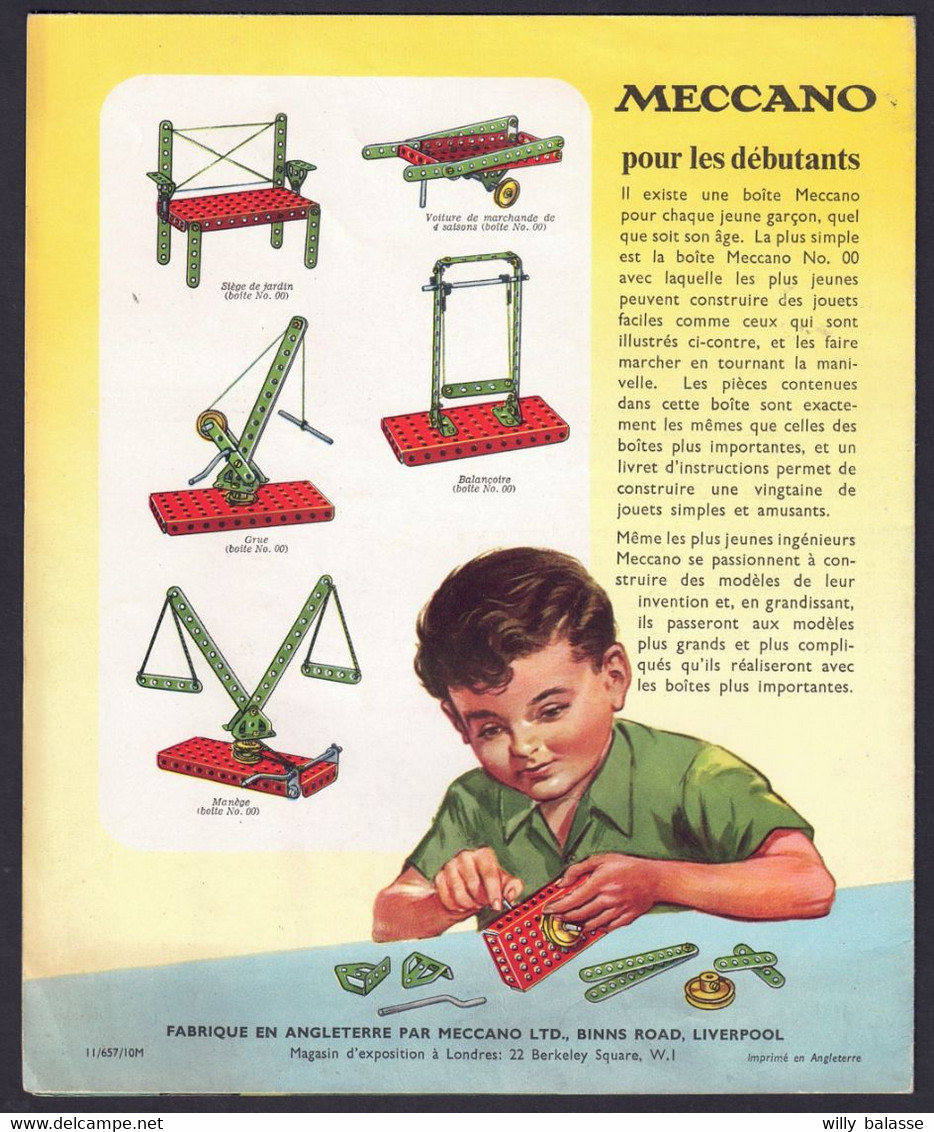 +++ MECCANO Magasine - Dépliant Publicitaire - Publicité Jeu De Construction - Jouet - Toy - 1957  // - Meccano