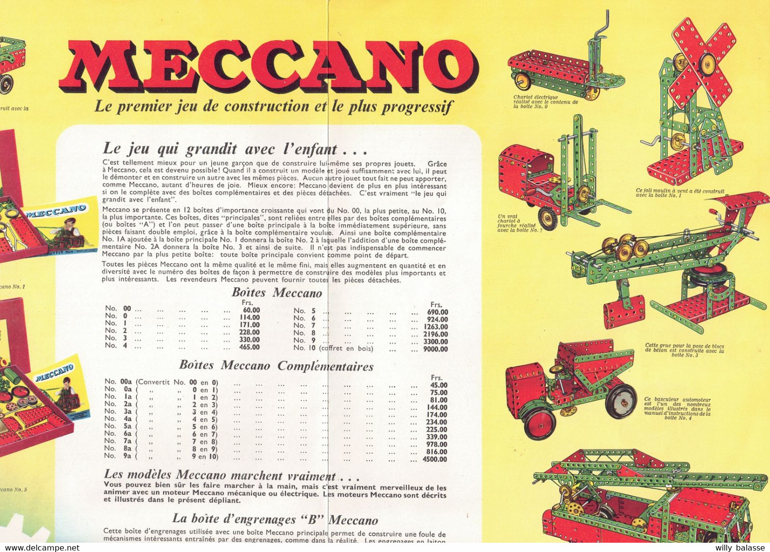 +++ MECCANO Magasine - Dépliant Publicitaire - Publicité Jeu De Construction - Jouet - Toy - 1957  // - Meccano