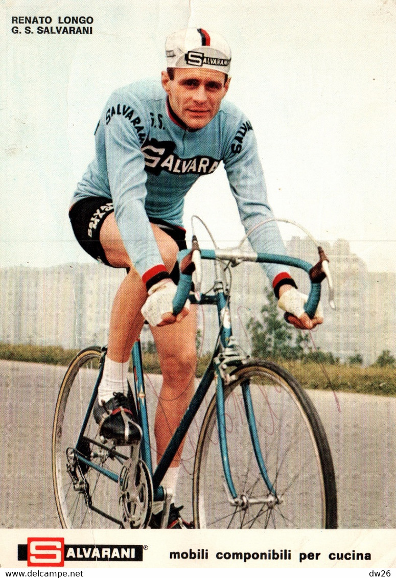 Cyclisme - Renato Longo, Coureur Italien, Champion Du Monde De Cyclo-cross - Equipe Salvararni - Carte Dédicacée - Wielrennen