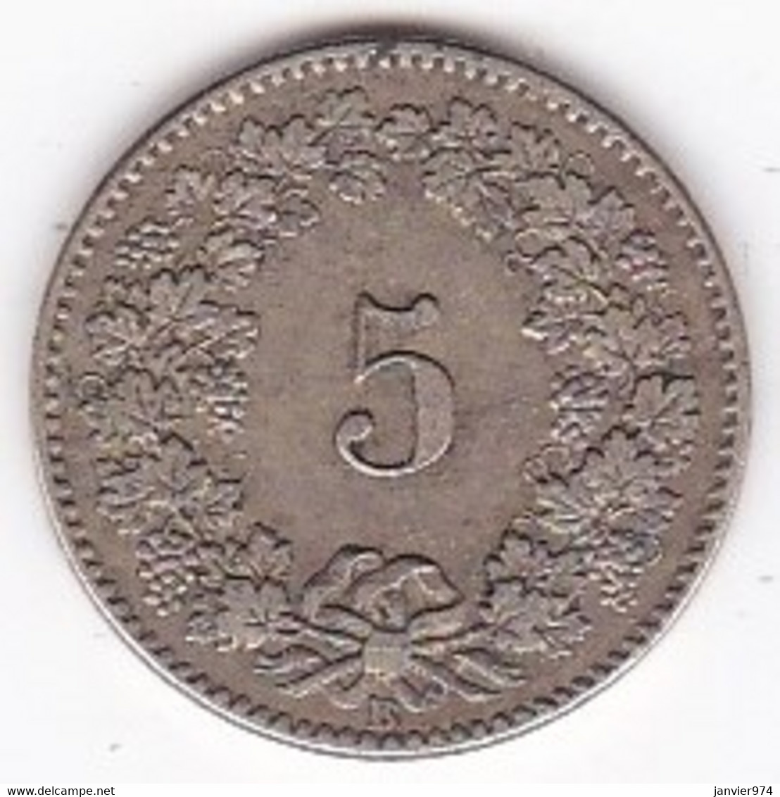 Suisse. 5 Rappen 1873 B, En Billon , KM# 5 - 5 Rappen