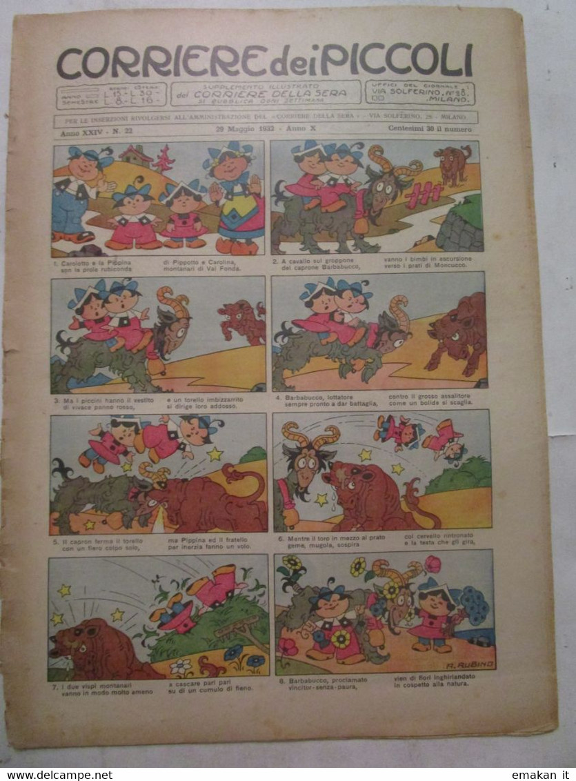 # CORRIERE DEI PICCOLI N 22- 1932 - POPOLI PITTORESCHI / I PELLIROSSE - Corriere Dei Piccoli