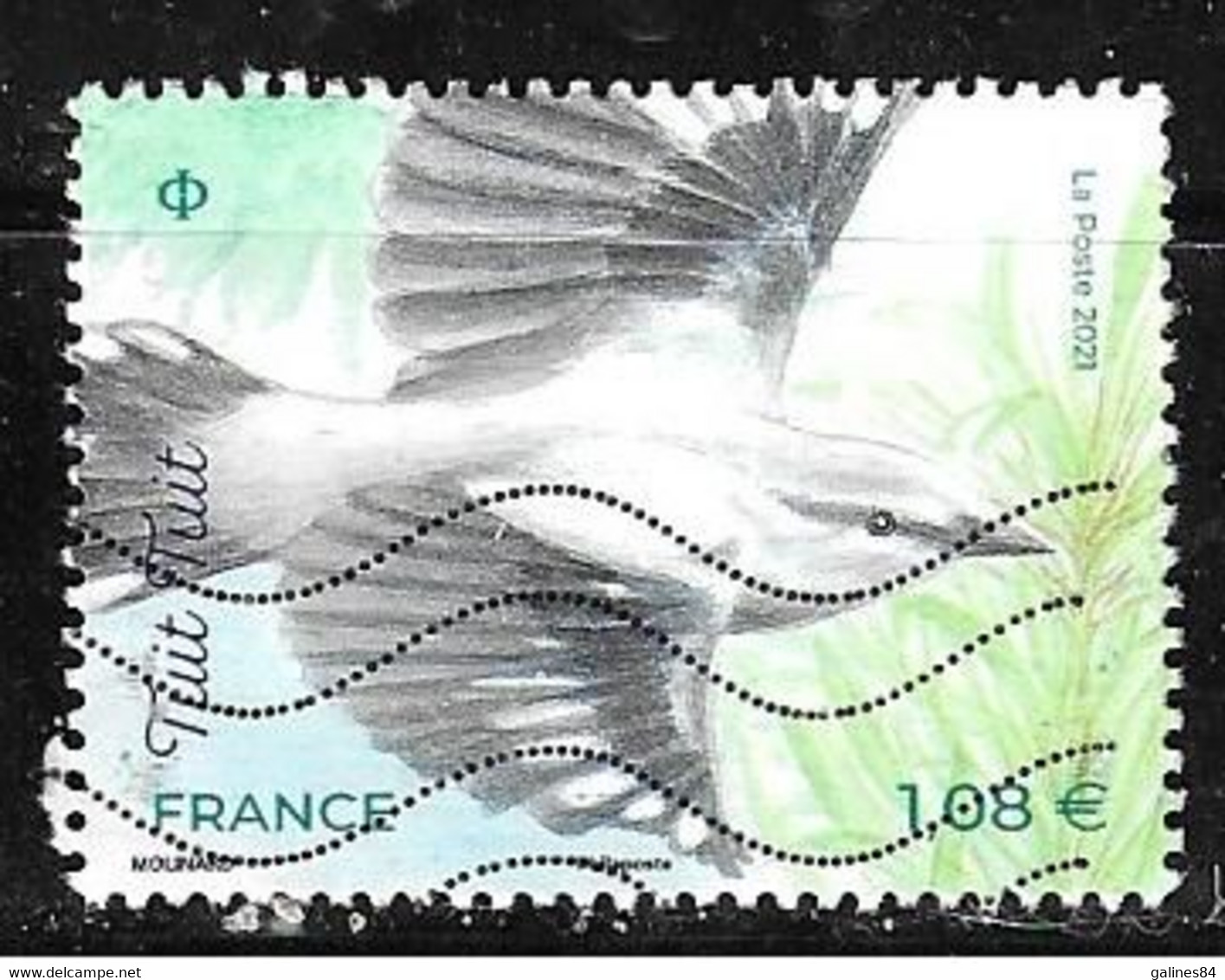 FRANCE Nature 2021 Oiseau Des Iles Tuit-Tuit   Timbre Yvert N° 5460 Oblitéré - Usados