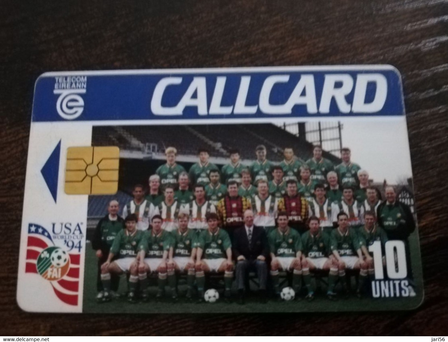 IRELAND /IERLANDE    CHIPCARD  10 UNITS  FOOTBAL USA 94 TEAM        ** 6380** - Irlanda