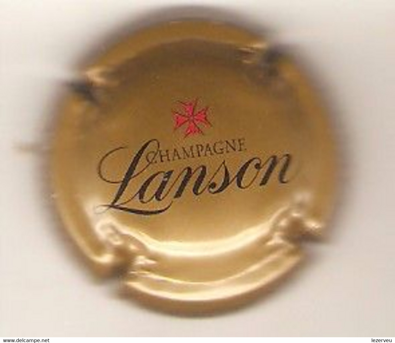 CAPSULE DE MUSELET CHAMPAGNE LANSON  (nOIR ET ROUGE SUR DORE) - Lanson