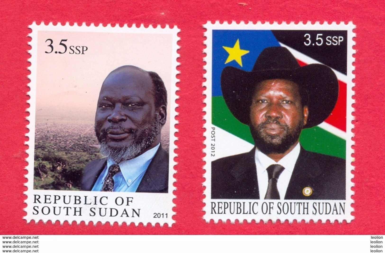 Leaders SOUTH SUDAN =   3.5 SSP Dr John Garang And 3.5 SSP President Salva Kiir = Südsudan Soudan Du Sud - Other & Unclassified