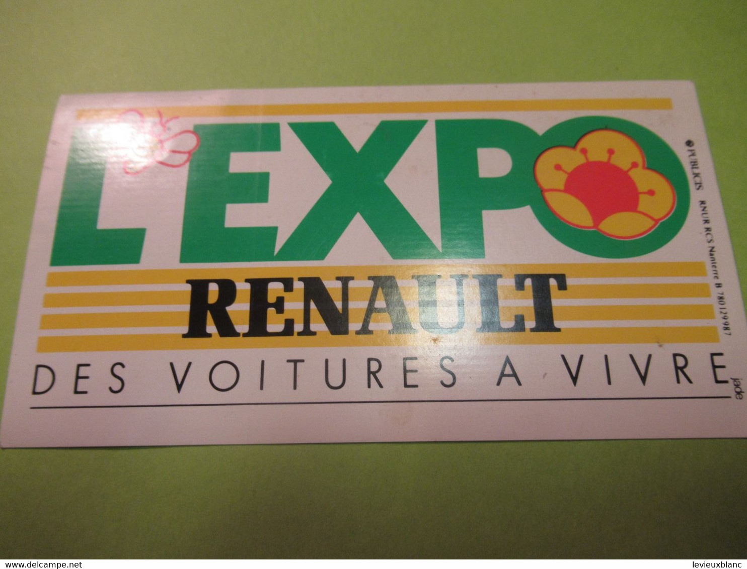 Automobile / L'EXPO RENAULT/ Des Voitures à Vivre/Publicis RNUR/  Vers 1970-1980     ACOL186 - Pegatinas