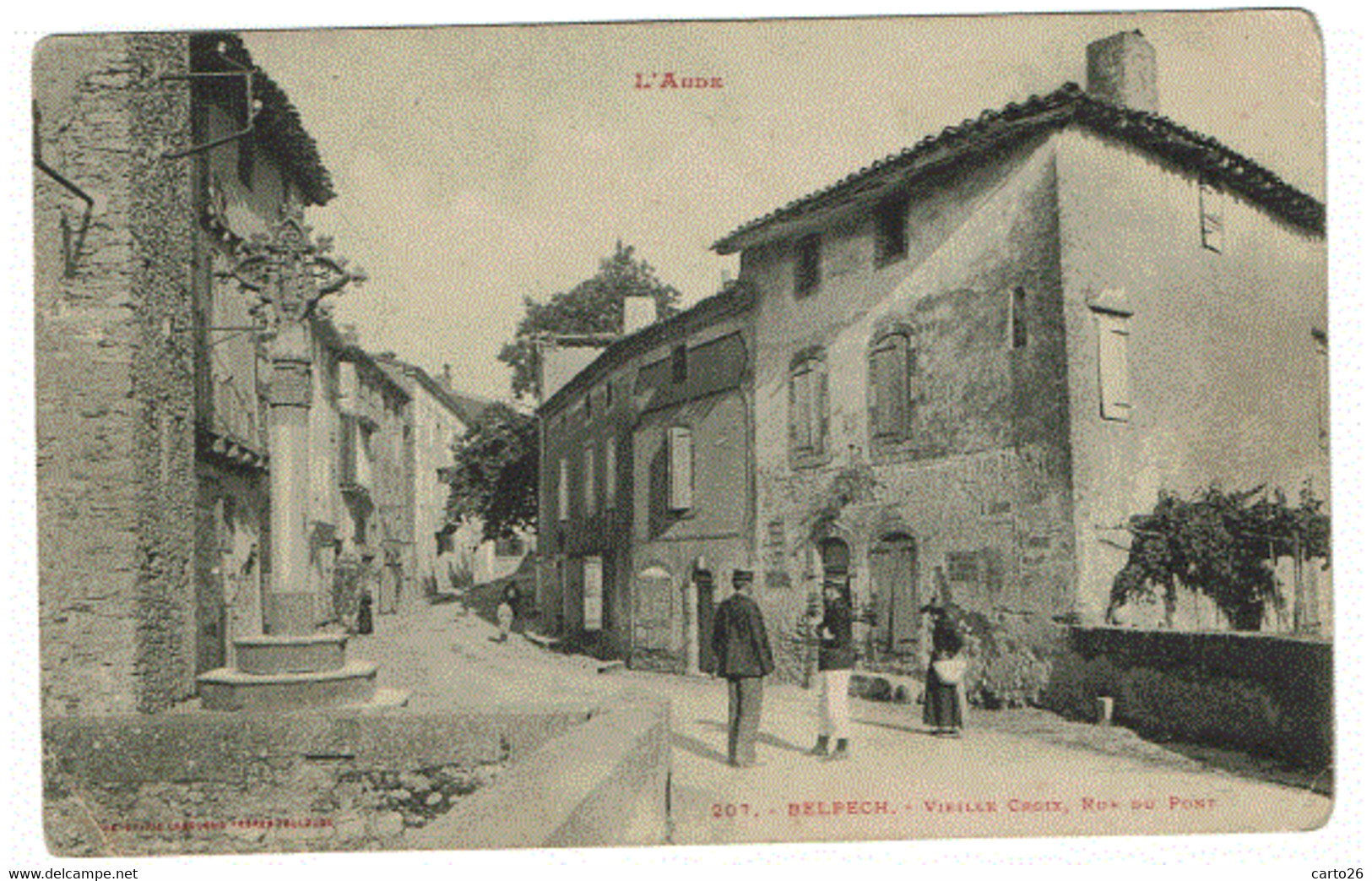 11 - Aude * BELPECH - Vieille Croix - Rue Du Pont * - Bram