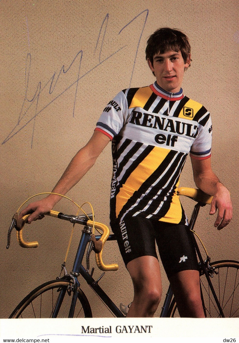 Cyclisme - Martial Gayant, Champion De France De Cyclo-cross 1983 - Equipe Renault Elf - Carte Dédicacée - Wielrennen