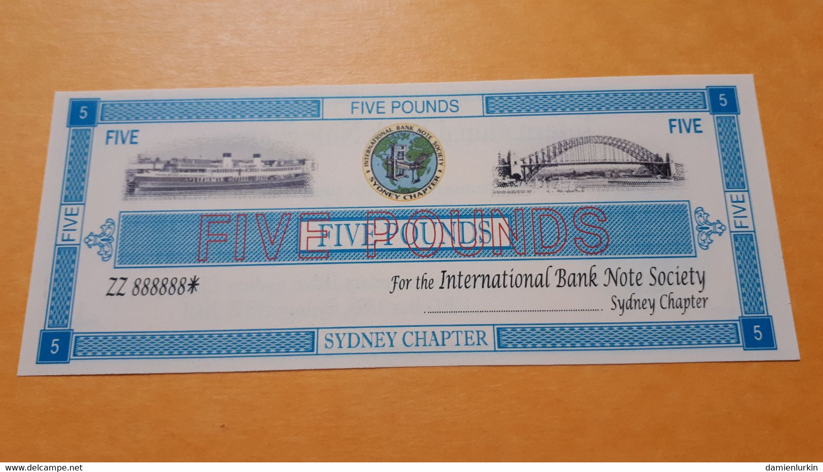 AUSTRALIE SYDNEY 5 POUNDS IBNS - Specimen