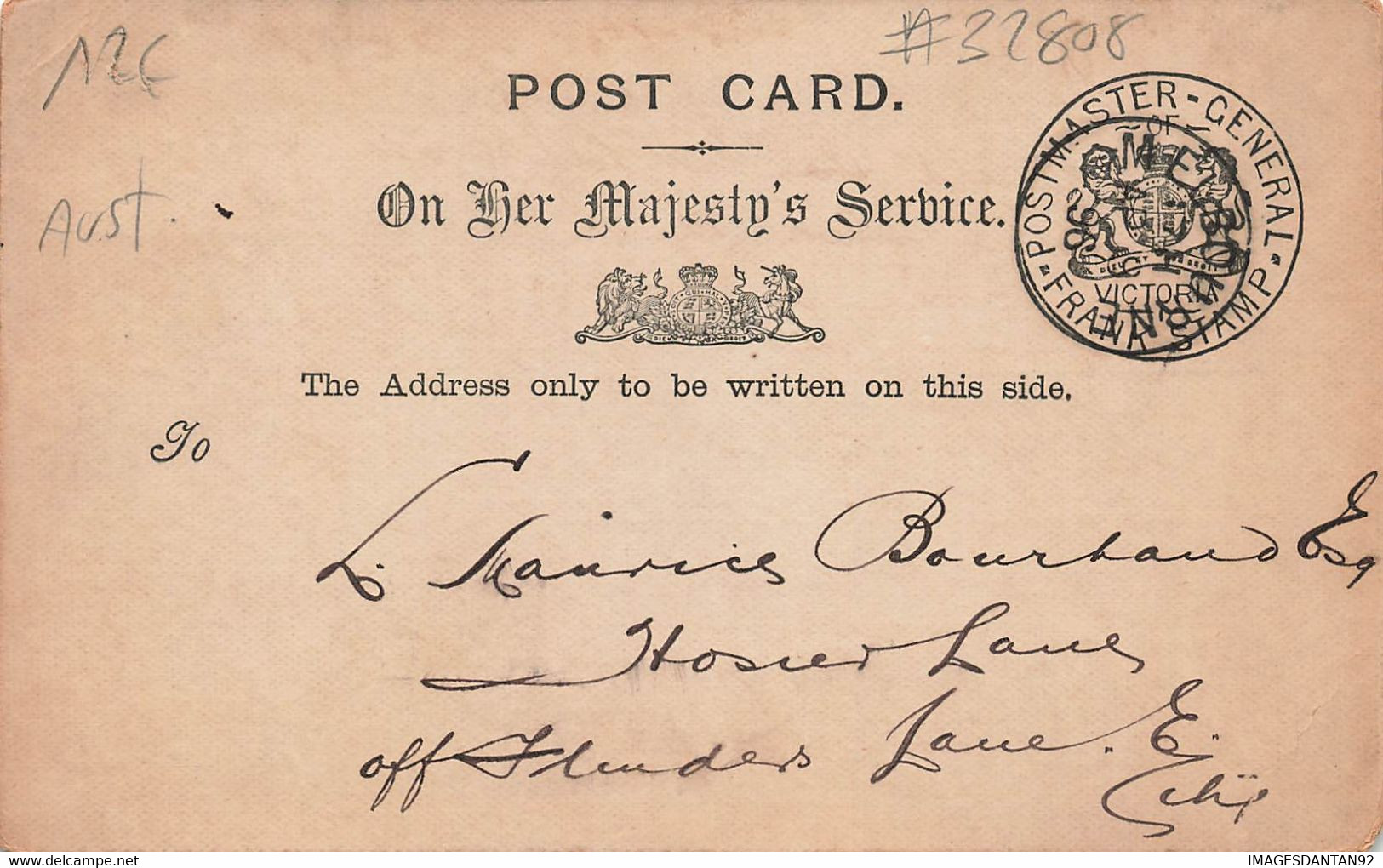 AUSTRALIE AUSTRALIA #32808 REPIQUAGE MELBOURNE DEPUTY POSTMASTER POST OFFICE 1896 - Enteros Postales