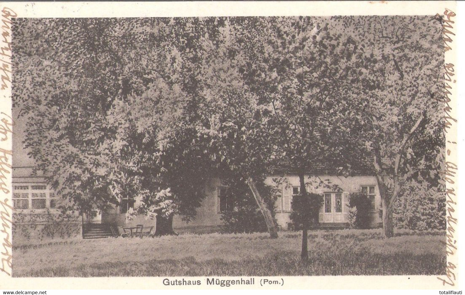 Gutshaus MÜGGENHALL Pommern Nahe Tribsees Franzburg Autograf Adel BahnPost Stempel  5.1.1931 STARGARD - DABER - Grimmen