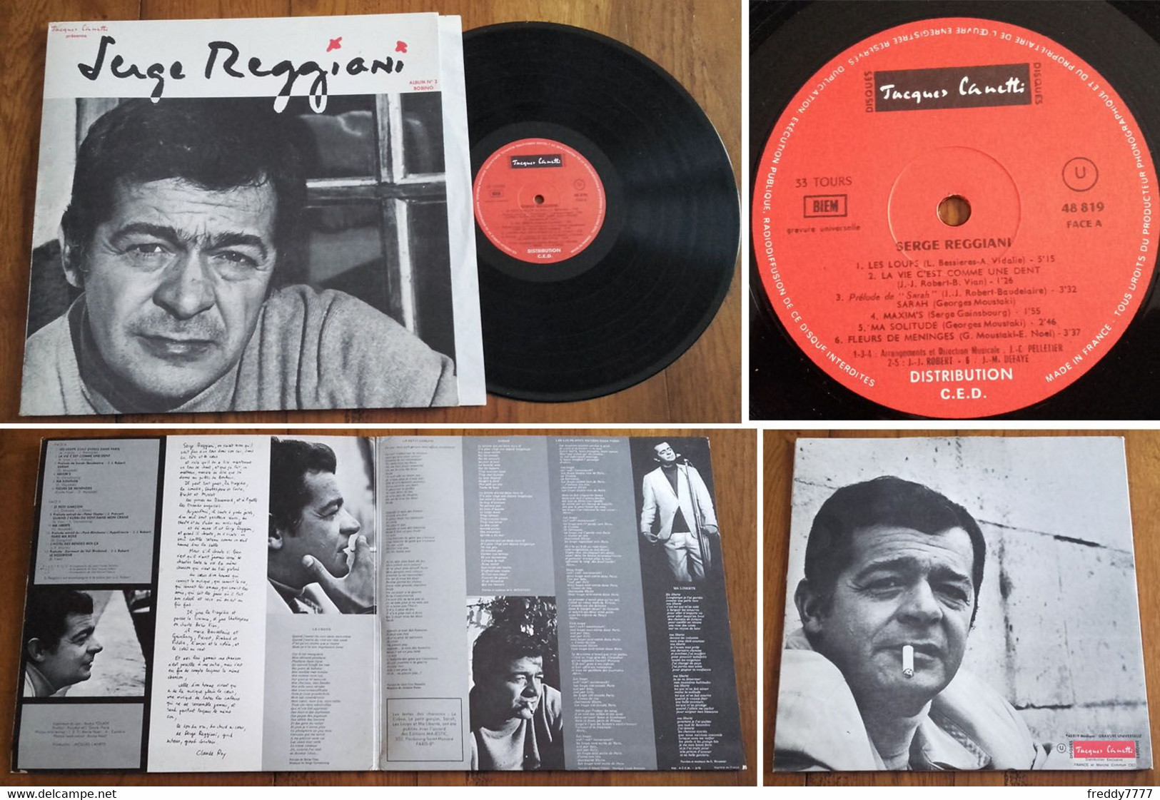 RARE French LP 33t RPM BIEM (12") SERGE REGGIANI (Serge Gainsbourg, Gatefold P/s, 1967) - Collector's Editions