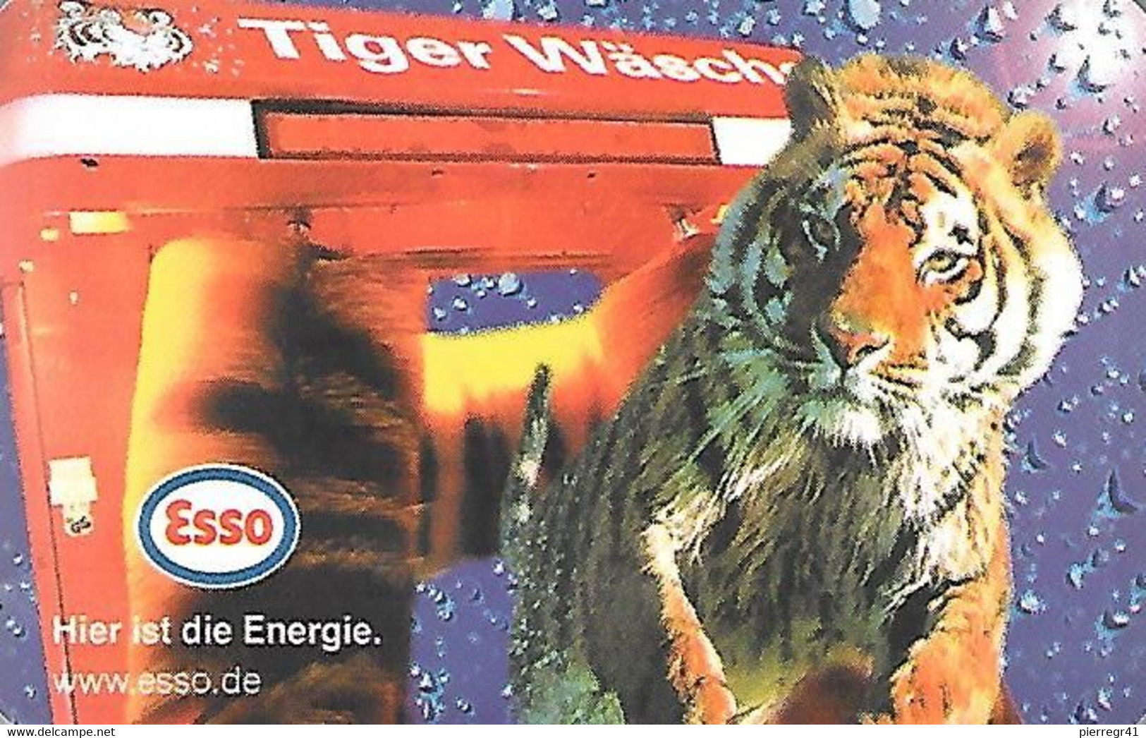 CARTE-PUCE-ALLEMAGNE-12DM-ESSO-THEMES ANIMAUX-TIGRE-TBE- - Oerwoud